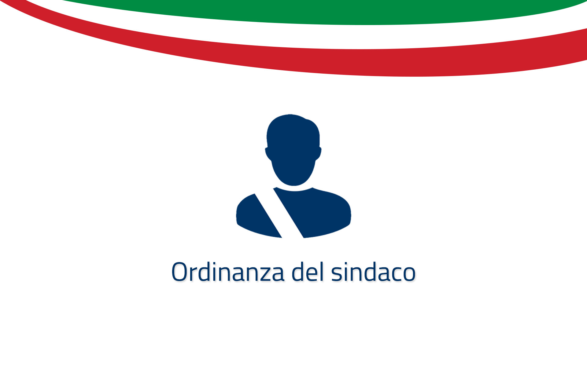 Ordinanza del Sindaco